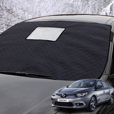 SM3 차량 성에방지커버 햇빛가리개 사계절용 앞유리 덮개 커버 앞창가리개 맞춤형 블랙박스형 일반형, 블랙박스형(SM3), 보관가방 미포함