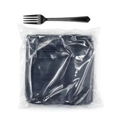 15.5cm 일회용 포크 파티 벌크 (개별포장X) 블랙 2000개입, 1개, 2000개