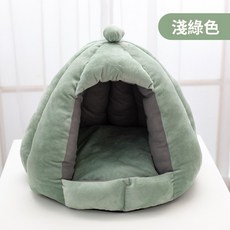 南瓜造型寵物窩 加厚保暖冬季寵物用品 寵物墊 狗窩貓窩, 1個, 淺綠色 【南瓜窩】,大號50*50*45【加大加厚】