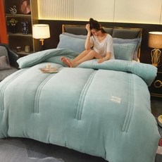 양면 밀크 울 양털 따뜻하고 겨울 퀼트 용수철 코어 가을, C. Double Milk velvet