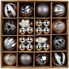 Morianne JoyChristmas 混合樹球裝飾 44p, 金屬銀