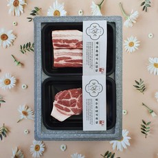 마장동고기팩트 제주흑돼지 2구 선물세트 오겹살 미목살/삼겹살 목살1kg, 껍데기있는세트(오겹살500g+미목살500g), 1개