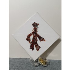 皮影 手工製作 牛皮雕刻 復古色 高21cm, 如圖所示, 1個