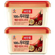 100% 우리쌀 매운 고추장, 2개, 1kg