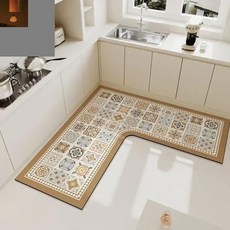 규조토 매트 주방 카펫 자형 바닥 미끄럼 방지 영역 러그 흡수성 발 물 흡수 속건성, 스타일 3