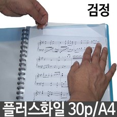 블랙폰드 플러스 화일 30p A4 스프링 서류 문서 악보 보관 998957EA pon+715Dh