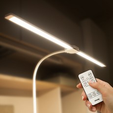 아이스터디 800mm 프로 와이드 LED 학습용 독서등 스탠드 책상 조명 클램프형 + 리모컨포함, 화이트