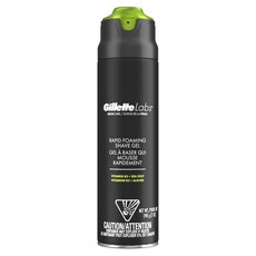 질레트 랩스 래피드 포밍 쉐이빙 젤 남성용 알코올 염료 Gillette Labs Rapid Foaming Shaving Gel for Men Alcohol Dye and, 7온스(1팩), 1개