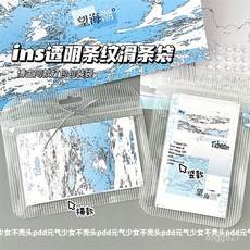 小紅書衕款 出卡材料 高顔值ins風透明 條紋滑條袋小卡禮品打包包裝博主衕款橫款豎款 小卡包材 打包材料 RECT, 1個, 豎款透明條紋滑條袋【13*8.5cm】,僅一個黃豆貼