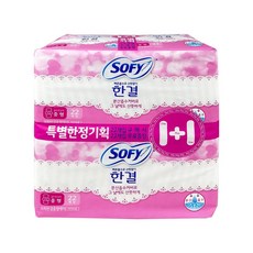 쏘피 한결 생리대 중형 22+22 개입 (덕용), 44개입
