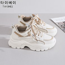 타이메이 아빠 신발 여자 가을 학생 운동화 캐주얼 신발 두꺼운 바닥 키높이