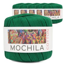 모칠라코튼 뜨개실, 6개, 녹색