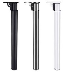 테이블 높이조절 지지대 접이식 단철 가구 원형테이블 책상다리 조정 브래킷 화이트 텔레스코픽 56-95CM 표준구성, 검정 접이식 55-850cm