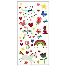 bmk KC인증 어린이 타투스티커 50종 귀여운 캐릭터 아동타투스티커, 1개, TC26