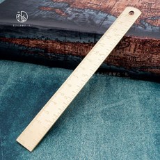 黃銅尺 畢業禮物 中國風刻字 直尺, 1個, 黃銅尺( 反面光面 ),單尺 1把