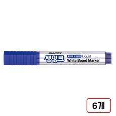 생잉크 보드마카(2.0/자바펜), 6개, 청/D530911