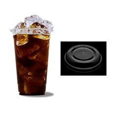 투고팩토리 아이스컵 92파이 16온스+중평 뚜껑 세트 테이크아웃 PET, 1000세트, 470ml