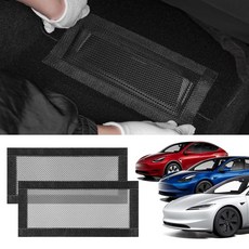 [ 877588 ] YONZEE 테슬라 모델 3 및 Y 액세서리(2017-2025)용 2팩 뒷좌석 에어 벤트 커버 - 업그레이드된 메시 벨크로가 있는 공기 흐름 콘센트 프로텍터