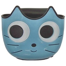 水槽瀝水掛袋 塑膠材質 可調節按扣 底部瀝水, 23 x 21 x 5cm, 藍貓咪, 1個