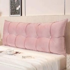대형 쇼파 카페 사각 푹신한 쿠션 방석 다다미 베개 머리판 핑크 침대 수면 목 바디 옆 큰 등받이 지지대 받침대 1 개, 4) pink - 180x50x15cm