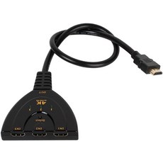Suckoo 교체용 3포트 HDMI 스위처 3 in 1 PC 호스트 DVD PS3 외장 모니터 TV 프로젝터 셀렉터 AV 박스 4K30Hz 3840@2160 한 번에 사용 가능