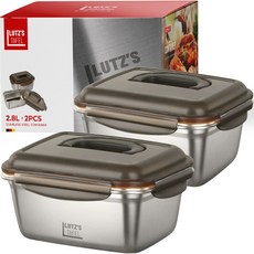 루츠스타펠 프리미엄 스테인리스 304 푸드컨테이너 김치통, 2개, 2.8L