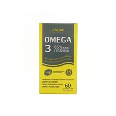ANOBII 隆舜 高濃度魚油 85% rTG型 60 粒 促進心血管健康 提升專注力 深海魚油, 1個, 60顆