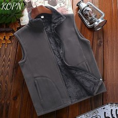 KOPN조끼 남성 가을 기모 잡다 민소매 알갱이 조끼 야외 운동 기모 잡다 조끼 조끼 조끼 조끼 조끼 숄더 외투 남자