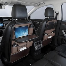 FASTAGEI 2팩 오거나이저 범용 터치 뒷좌석 트레이 테이블 포함 자동차 접이식 스크, 블랙.