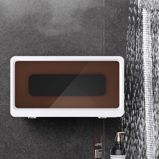 아스웰 터치형 욕실 흡착식 핸드폰 스마트폰 거치대 선반 부착형 휴대폰 방수케이스, 방수폰-화이트, 1개