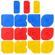 15 PCS 콜크 공구 키트 플라스틱 콜킹 타일 및 그라우트 스무딩 리무버 휴대용 마감 씰링용 실란트 스크레이퍼