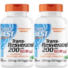 Doctor's BEST 無麩質反式白藜蘆醇植物膠囊, 60顆, 2罐
