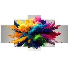 패널 연기 포스터 벽 예술 침실 거실 주방 프레임 이상적인 장식, 1. Colorful5
