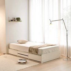 눕 이지 무헤드 수납 침대 프레임 SS/Q 2colors, 화이트