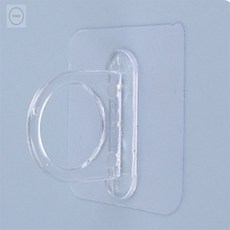 오픈박스샵 부착식 후크 1P 투명무타공원형후크