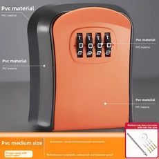 장식용 비밀번호 키 박스 B&B 벽걸이형 건설 현장 도난 방지 도어 캣아이 엔지니어링 잠금장치, 02 orange regular