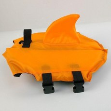 寵物專用泳衣 鯊魚鰭造型 救生衣 防水防風, 橙色,XS  (推薦1-6斤）, 1個