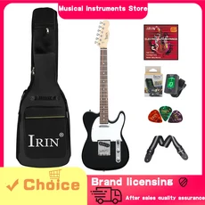 IRIN 6현 일렉트릭 기타 R-160LT 로즈우드 지판 튜너 포함 초보자 연습 학생 교육용, 02 Black