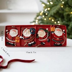 크리스마스 트리 장식 수지 산타 클로스 펜던트 휴일 분위기 소품 침실 거실, [02] Santa Claus, 1개