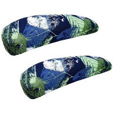 Smiry 스트레치 프린트 컴퓨터 사무실 의자 커버 팔걸이 커버 포함 부드러운 핏 범용 탈착식 세탁 가능한 책상 회전 의자 슬립커버 지퍼가 있는 먼지 방지 스판덱스 프로텍, 딥 그린