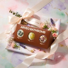 미니배쓰밤 3구 선물세트 입욕제 아르베오 배쓰밤 210g, 로즈 카렌둘라 라벤더 (set)
