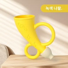 [해외배송]신생아 유모차 행거 딸랑이 유모차 벨 베이비 모빌 카시트 장난감, 노란 실리콘 뿔