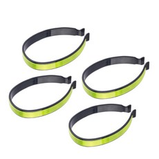 4Pcs 자전거 바지 클립 안전 발목 밴드 반사경 남성 여성 자전거 바지 클립 반사 사이클링 바지 클립