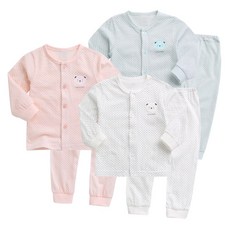 그린베베 영유아 봄여름용 스몰도트 쟈가드내의(긴팔)