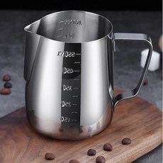 눈금형 밀크저그 스팀피쳐 350 600 1000ml, 1개, 눈금스팀피쳐 600ml