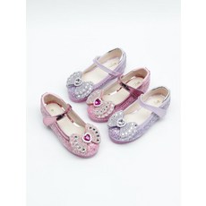 여아 하트 리본 LED 구두 120600