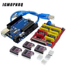 CNC 방패 V3 조각 기계 3D Printe + 4pcs A4988 / DRV8825 드라이버 확장 보드 Arduino + UNO R3 30cm USB 케이블 전자 부품 액세서리 소스, DRV8825 Kit