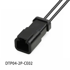 DTP04-2P-CE02는 자동차용 고전류 커넥터 검정색 2S 쉬스가 있는 암수 와이어 하네스 플러그에 적합합니다., 03 15cm Male harness
