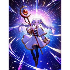 숫자로 그리는 유화 애니메이션 비욘드 저니 캐릭터 홈 데코레이션 페인팅 벽 침실 룸 데코 선물 프레임리스 218213, 30x40cm, A8