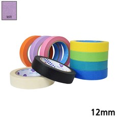 유로셀 종이 마스킹테이프 보라 12mm x 40M-1651013, 1개